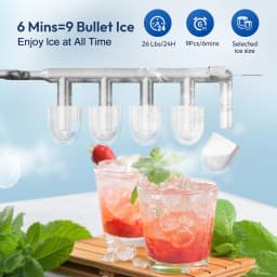LOEFME 1.4L Ice Maker Countertop Machine Portable Electric Ice Cube Maker with Automatic Self-Cleaning Function for Home Kitchen