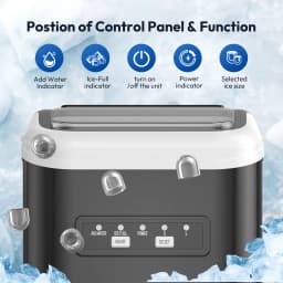 LOEFME 1.4L Ice Maker Countertop Machine Portable Electric Ice Cube Maker with Automatic Self-Cleaning Function for Home Kitchen