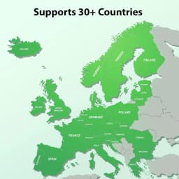 EIOTCLUB Unlimited Data SIM Card, Supports 30+ Europe Countries, No Contract, Ideal for Hotspot, Router, Tablet, Laptop, 30 Days