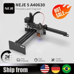 NEJE 5 A40630 20W Portable Small Laser Engraver Laser Cutting Machine for Logo Metal Wood Plastic Acrylic Leather Acrylc Beginne