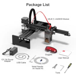 NEJE 5 A40630 20W Portable Small Laser Engraver Laser Cutting Machine for Logo Metal Wood Plastic Acrylic Leather Acrylc Beginne