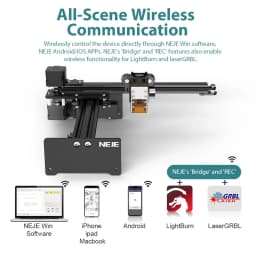 NEJE 5 A40630 20W Portable Small Laser Engraver Laser Cutting Machine for Logo Metal Wood Plastic Acrylic Leather Acrylc Beginne