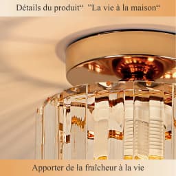 Crystal Ceiling Light,Gold,Fixture Chrome Flush Mount Ceiling Lighting Fixture for Hallway E27 Bulb Socket (Bulb Not Included)