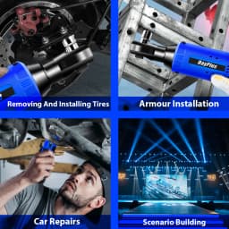 Cordless Ratchet Wrench Set,3/8"300 RPM 12V Power Electric Ratchet Driver with 7 Sockets,Two 1500mAh Li-Ion Batteries
