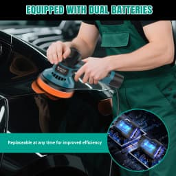 Cordless Car Buffer Polisher, Electric Polishing Machines and Polishers Kit,with 2x2.0Ah Battery,for Car Care, Polishing, Waxing
