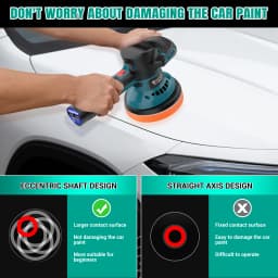Cordless Car Buffer Polisher, Electric Polishing Machines and Polishers Kit,with 2x2.0Ah Battery,for Car Care, Polishing, Waxing