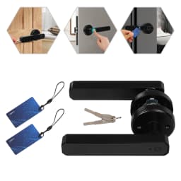Electronic Fingerprint Door Lock Digital Keypad Code Lock Smart Door Knob W/ Fingerprint Password IC Card Bluetooth and Key Mode
