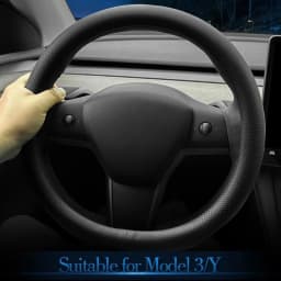 New Heated Steering Wheel PU Leather Car Steering Wheel For Tesla Model 3 Model Y 2017~2023 with Heating Function 1490214-00-B