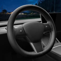 New Heated Steering Wheel PU Leather Car Steering Wheel For Tesla Model 3 Model Y 2017~2023 with Heating Function 1490214-00-B