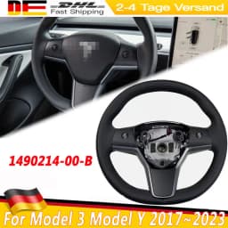 New Heated Steering Wheel PU Leather Car Steering Wheel For Tesla Model 3 Model Y 2017~2023 with Heating Function 1490214-00-B