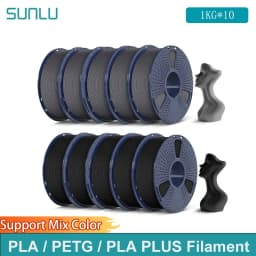 SUNLU 10KG 3D PLA/PETG/PLA PLUS/Clear Filament 1.75mm 10Roll 1KG 3D Printer Neatly Wound 3D Filament for 3D Printer& 3D Pen