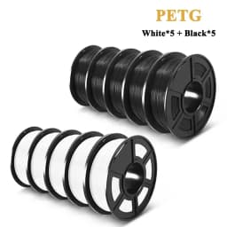 SUNLU 10KG 3D PLA/PETG/PLA PLUS/Clear Filament 1.75mm 10Roll 1KG 3D Printer Neatly Wound 3D Filament for 3D Printer& 3D Pen