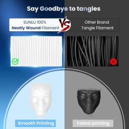 SUNLU 10KG 3D PLA/PETG/PLA PLUS/Clear Filament 1.75mm 10Roll 1KG 3D Printer Neatly Wound 3D Filament for 3D Printer& 3D Pen