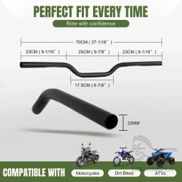 Universal 22mm 25mm Motorcycle Handlebar Handlebars Drag Bars For Cafe Race Bobber Motocross Dirt Pit Bike ATV Ebike Mini Bike
