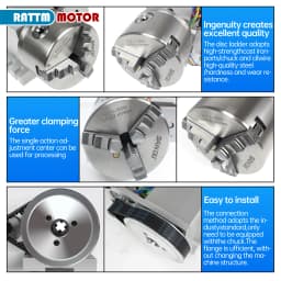 【EU BR】 4th axis K11-100mm 3-jaw chuck 100mm + tailstock 65mm CNC indexing head swivel kit for CNC milling machines etc.
