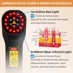 880mW Home Use Pain Relief Machine for Human And Pets Portable Red Light Cold Laser Physiotherapy Wound Healing & Arthritis