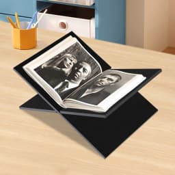 Acrylic Book Stand, Cross Frame Acrylic Book Holder, Reading Stand for Cookbook Art Book Bible Guest Book 32*14cm