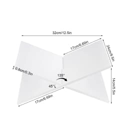 Acrylic Book Stand, Cross Frame Acrylic Book Holder, Reading Stand for Cookbook Art Book Bible Guest Book 32*14cm