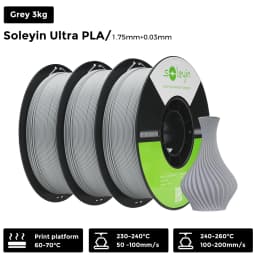 3/5/10 PCS Creality Soleyin Ultra PLA 1.75mm 3D Printer Filament Hi-Strength Low-Shrink Eco-Friendly for Creality K1 MAX/ K1C