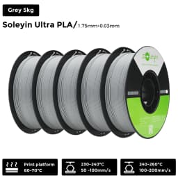 3/5/10 PCS Creality Soleyin Ultra PLA 1.75mm 3D Printer Filament Hi-Strength Low-Shrink Eco-Friendly for Creality K1 MAX/ K1C