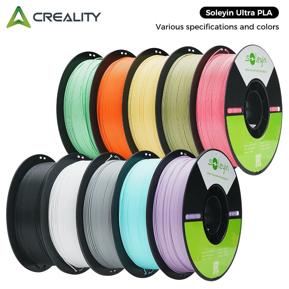 3/5/10 PCS Creality Soleyin Ultra PLA 1.75mm 3D Printer Filament Hi-Strength Low-Shrink Eco-Friendly for Creality K1 MAX/ K1C