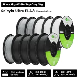 3/5/10 PCS Creality Soleyin Ultra PLA 1.75mm 3D Printer Filament Hi-Strength Low-Shrink Eco-Friendly for Creality K1 MAX/ K1C