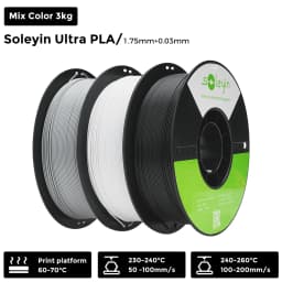3/5/10 PCS Creality Soleyin Ultra PLA 1.75mm 3D Printer Filament Hi-Strength Low-Shrink Eco-Friendly for Creality K1 MAX/ K1C