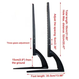 Universal TV Stand Base For 32''-70" Plasma LCD Flat Screen Height Adjustable Monitor Mount Bracket Load Up To 35Kg