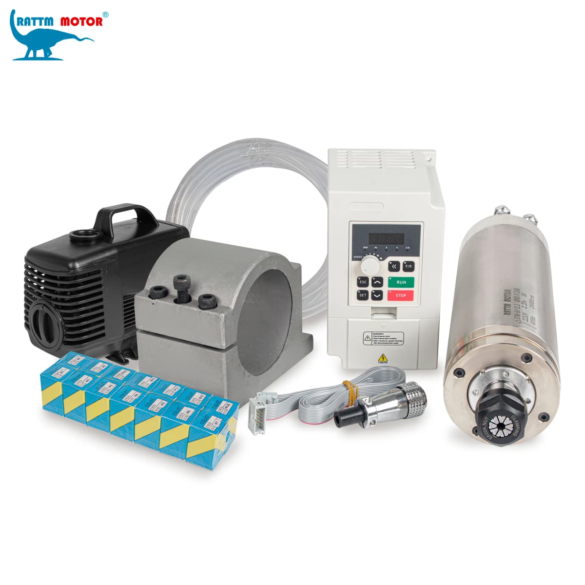 2.2KW 220V ER20 CNC Router Milling Kit Waterproof Water Cooled Spindle Motor For Metal