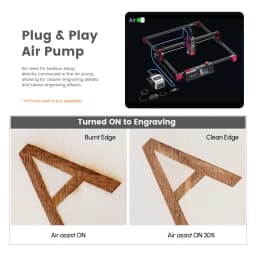 Algolaser Alpha 10W Laser Engraver Laser Cutter 12000mm/min DIY Gifts Handmade Business Tools For DIY Wood Metal Acrylic Leather