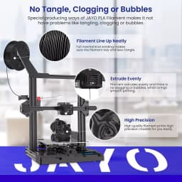 JAYO 3D PETG/PETG Clear 3D Printer Filament 1.75 ±0.02mm 4/9 Rolls High Toughness Neatly Wound Filament Fit Most FDM Printer