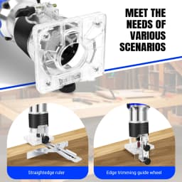 Electric Palm Router Tool,6 Variable Speed Wood Router with 15PCS 1/4" Router Bits,Wood Trimmer Routers Woodworking,Blue