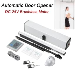 150kg Automatic Swing Door Opener Closer 100v-240V Residential Commercial Electric Swing Gate with 2 Remote Controllers
