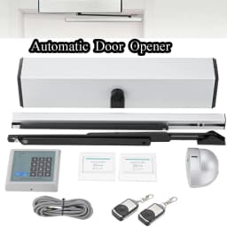 150kg Automatic Swing Door Opener Closer 100v-240V Residential Commercial Electric Swing Gate with 2 Remote Controllers