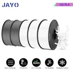 JAYO 5Rolls PETG PLA HSMPETG PLA PLUS PLA META High Speed matte PLA 1.75mm Materials for 100% No Bubble &FDM for 3D Printing