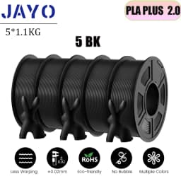 JAYO 5Rolls PETG PLA HSMPETG PLA PLUS PLA META High Speed matte PLA 1.75mm Materials for 100% No Bubble &FDM for 3D Printing