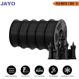 JAYO 5Rolls PETG PLA HSMPETG PLA PLUS PLA META High Speed matte PLA 1.75mm Materials for 100% No Bubble &FDM for 3D Printing
