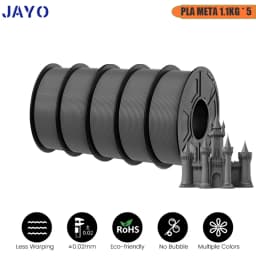 JAYO 5Rolls PETG PLA HSMPETG PLA PLUS PLA META High Speed matte PLA 1.75mm Materials for 100% No Bubble &FDM for 3D Printing