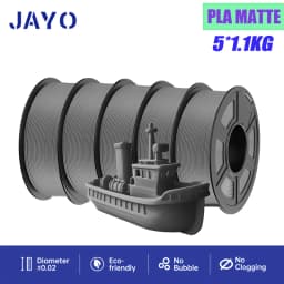 JAYO 5Rolls PETG PLA HSMPETG PLA PLUS PLA META High Speed matte PLA 1.75mm Materials for 100% No Bubble &FDM for 3D Printing