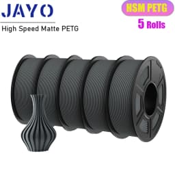 JAYO 5Rolls PETG PLA HSMPETG PLA PLUS PLA META High Speed matte PLA 1.75mm Materials for 100% No Bubble &FDM for 3D Printing