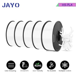 JAYO 5Rolls PETG PLA HSMPETG PLA PLUS PLA META High Speed matte PLA 1.75mm Materials for 100% No Bubble &FDM for 3D Printing