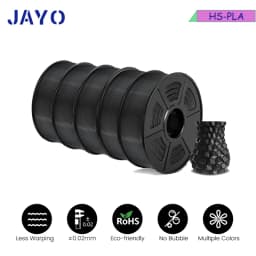 JAYO 5Rolls PETG PLA HSMPETG PLA PLUS PLA META High Speed matte PLA 1.75mm Materials for 100% No Bubble &FDM for 3D Printing