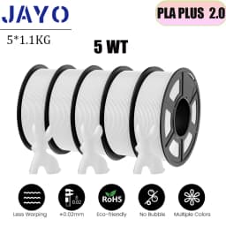 JAYO 5Rolls PETG PLA HSMPETG PLA PLUS PLA META High Speed matte PLA 1.75mm Materials for 100% No Bubble &FDM for 3D Printing