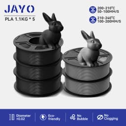 JAYO 5Rolls PETG PLA HSMPETG PLA PLUS PLA META High Speed matte PLA 1.75mm Materials for 100% No Bubble &FDM for 3D Printing