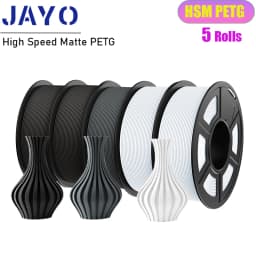 JAYO 5Rolls PETG PLA HSMPETG PLA PLUS PLA META High Speed matte PLA 1.75mm Materials for 100% No Bubble &FDM for 3D Printing