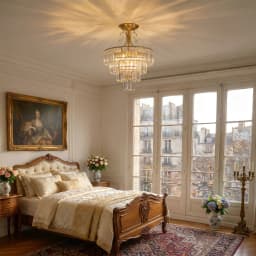 Luxury Gold Crystal Ceiling Light, Round Dimmable Semi-Flush Mount Modern Crystal Ceiling Light for Dining Room/Bedroom/Hallway