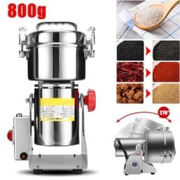800G/2500G High Power Electric Grain Mill Grinder Swing Spice Grinders Stainless Steel for Herbs, grains, spices, cereals, corn