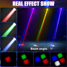 LeLeght Mini LED RGBW Moving Head Light 4 in 1 100W Stage Light 11/13CH DMX512 Voice-activated For Bar Disco Stage Effect Light
