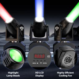 LeLeght Mini LED RGBW Moving Head Light 4 in 1 100W Stage Light 11/13CH DMX512 Voice-activated For Bar Disco Stage Effect Light