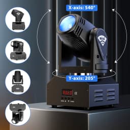 LeLeght Mini LED RGBW Moving Head Light 4 in 1 100W Stage Light 11/13CH DMX512 Voice-activated For Bar Disco Stage Effect Light